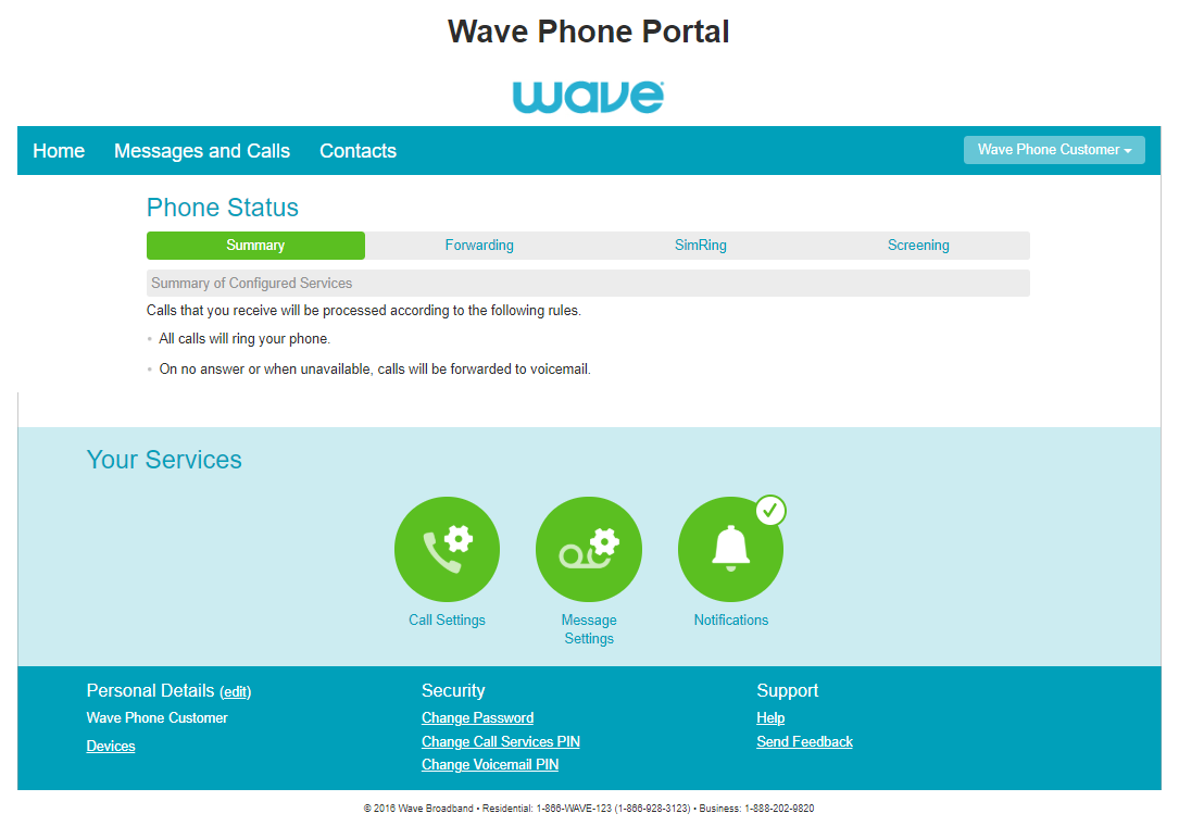 Wave Phone Portal Guide - Wave Support